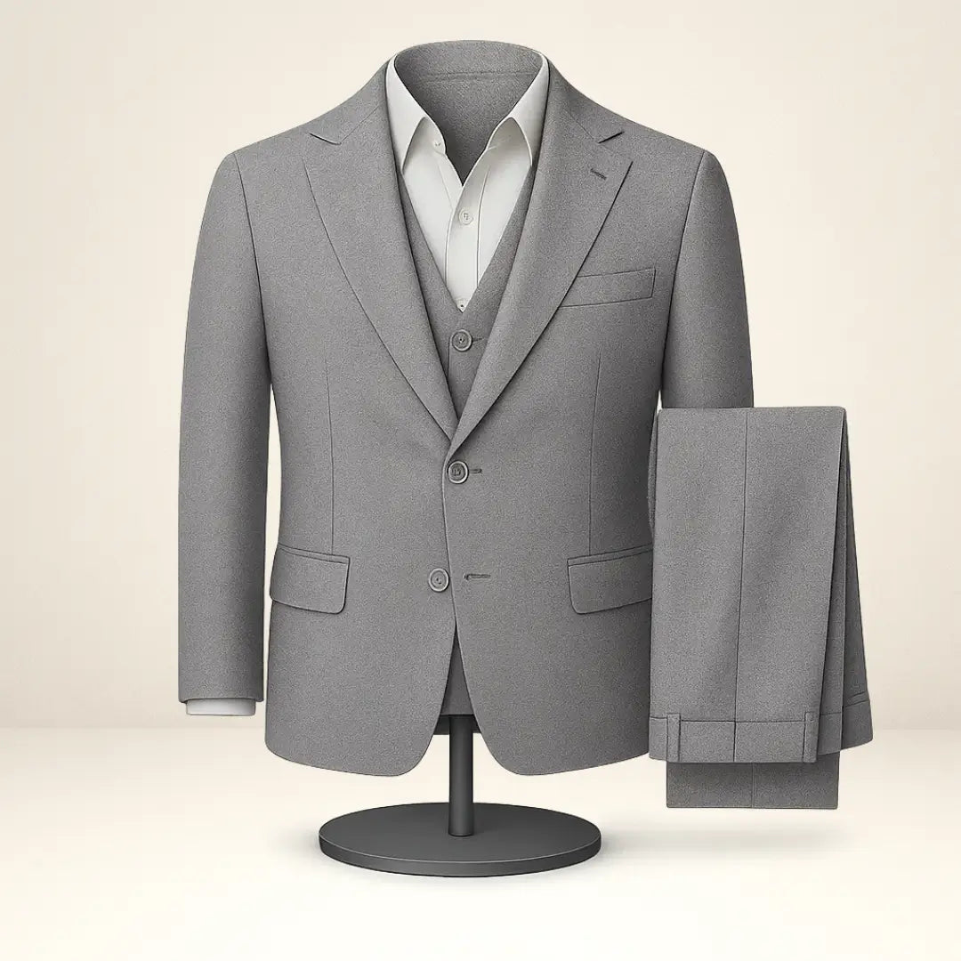 Terno Masculino Cinza Escuro Slim